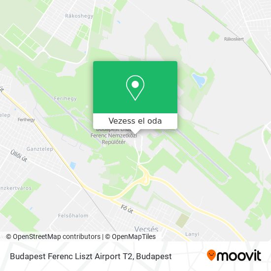 Budapest Ferenc Liszt Airport T2 térkép