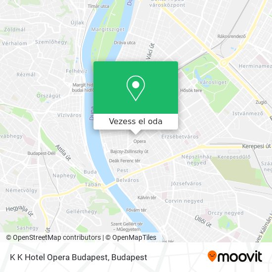 K K Hotel Opera Budapest térkép