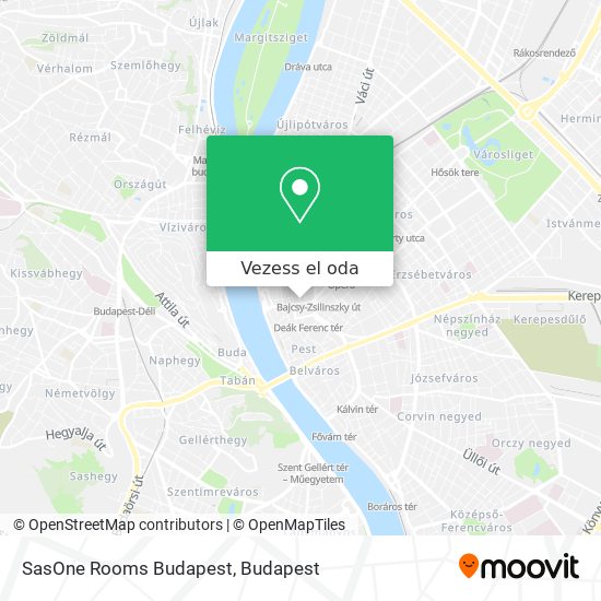 SasOne Rooms Budapest térkép
