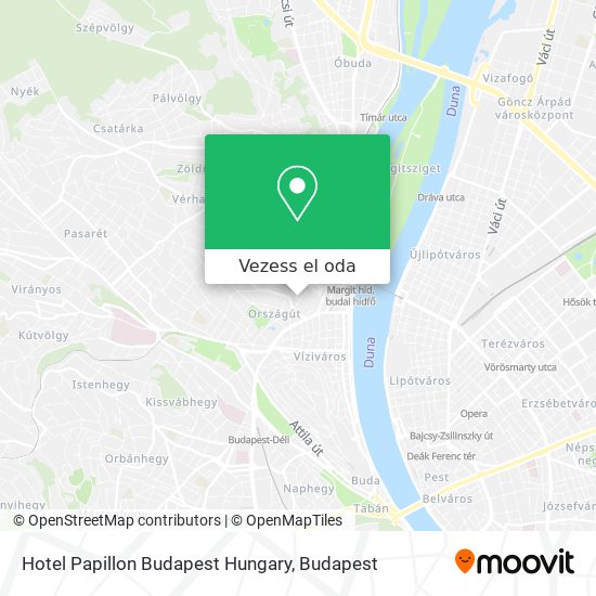 Hotel Papillon Budapest Hungary térkép
