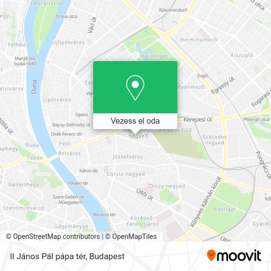 II János Pál pápa tér térkép