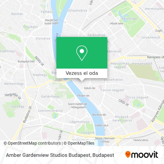 Amber Gardenview Studios Budapest térkép