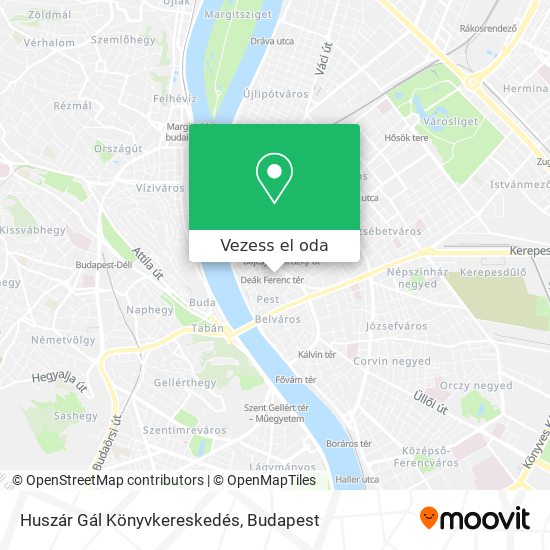 Huszár Gál Könyvkereskedés térkép