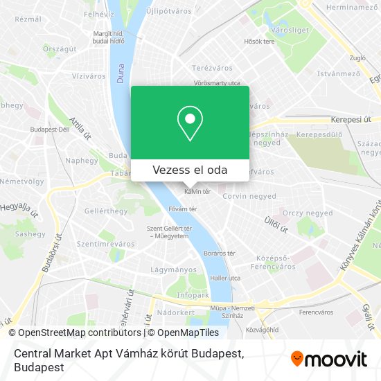Central Market Apt Vámház körút Budapest térkép