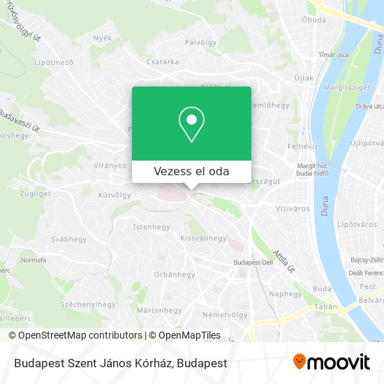 Budapest Szent János Kórház térkép