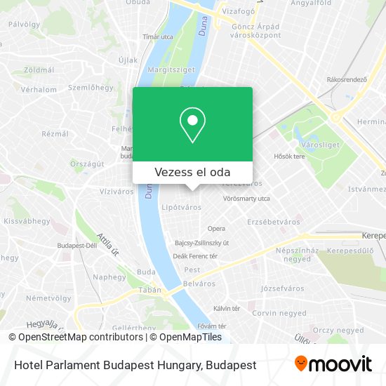 Hotel Parlament Budapest Hungary térkép