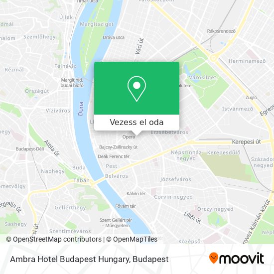 Ambra Hotel Budapest Hungary térkép