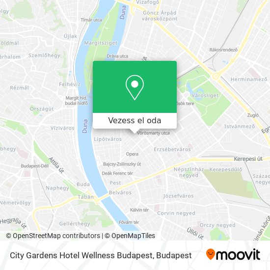 City Gardens Hotel Wellness Budapest térkép