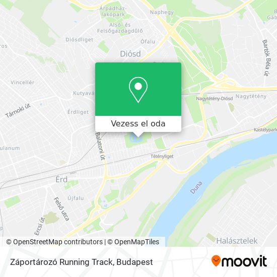 Záportározó Running Track térkép