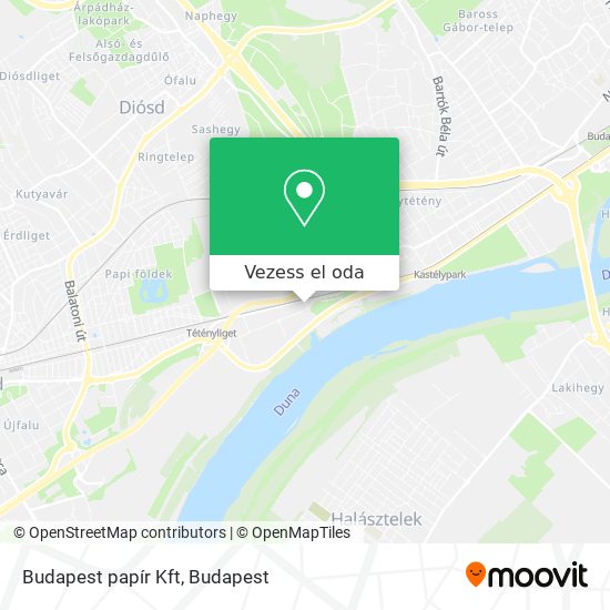 Budapest papír Kft térkép