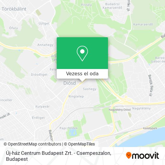 Új-ház Centrum Budapest Zrt. - Csempeszalon térkép