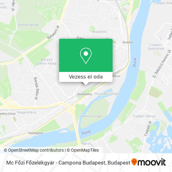 Mc Főzi Főzelékgyár - Campona Budapest térkép