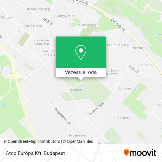Atco Európa Kft térkép