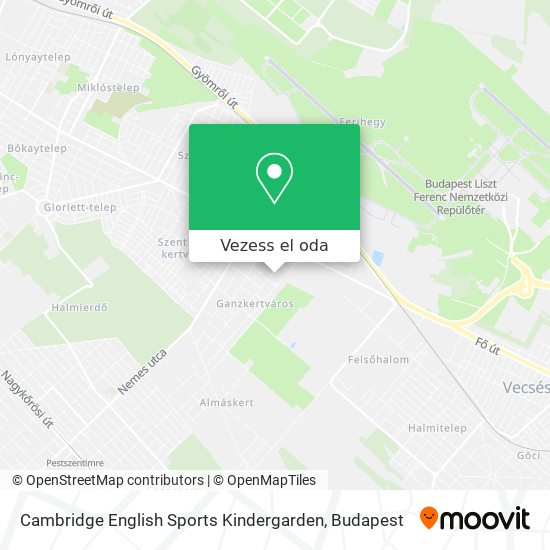 Cambridge English Sports Kindergarden térkép