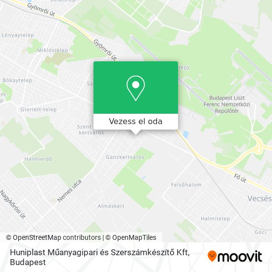 Huniplast Műanyagipari és Szerszámkészítő Kft térkép