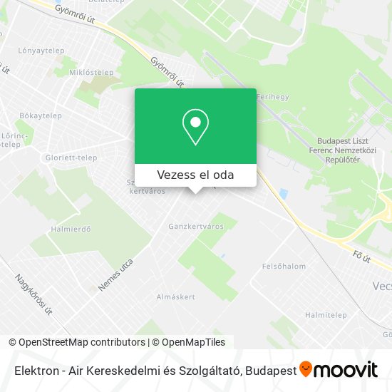 Elektron - Air Kereskedelmi és Szolgáltató térkép