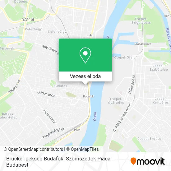 Brucker pékség Budafoki Szomszédok Piaca térkép