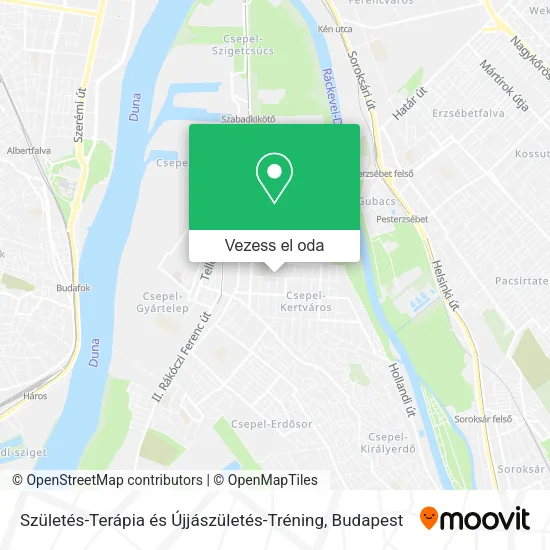 Születés-Terápia és Újjászületés-Tréning térkép