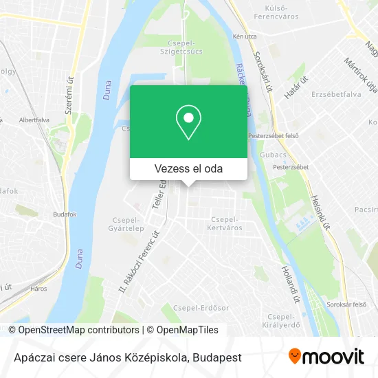 Apáczai csere János Középiskola térkép