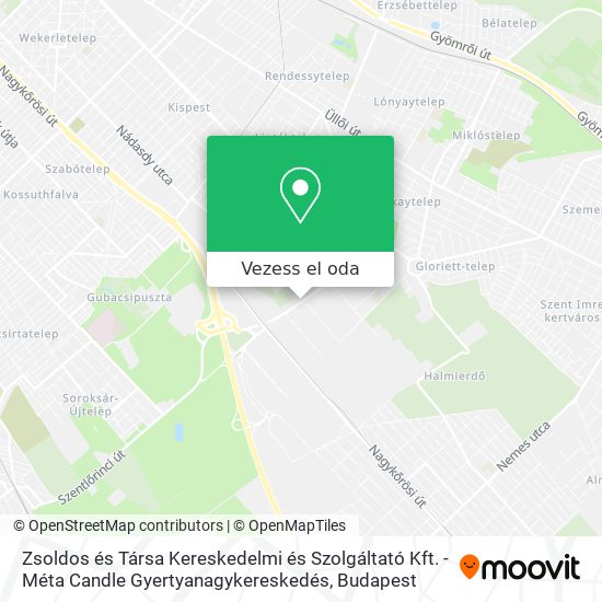 Zsoldos és Társa Kereskedelmi és Szolgáltató Kft. - Méta Candle Gyertyanagykereskedés térkép