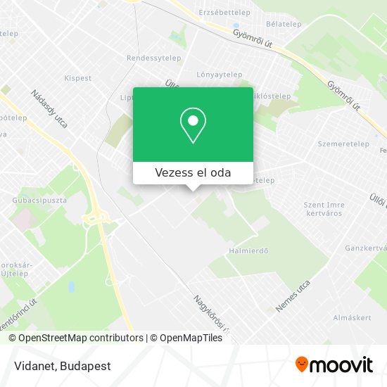 Vidanet térkép