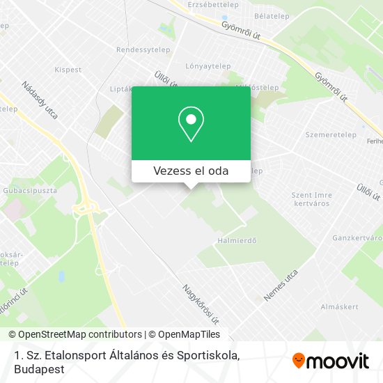 1. Sz. Etalonsport Általános és Sportiskola térkép