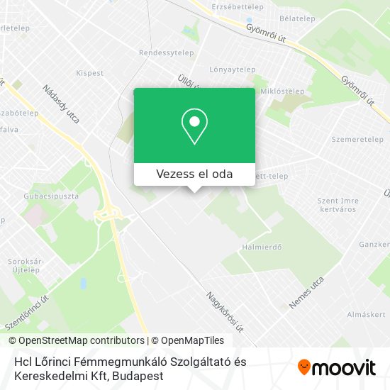 Hcl Lőrinci Fémmegmunkáló Szolgáltató és Kereskedelmi Kft térkép