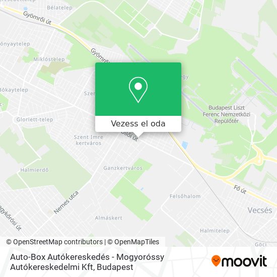 Auto-Box Autókereskedés - Mogyoróssy Autókereskedelmi Kft térkép