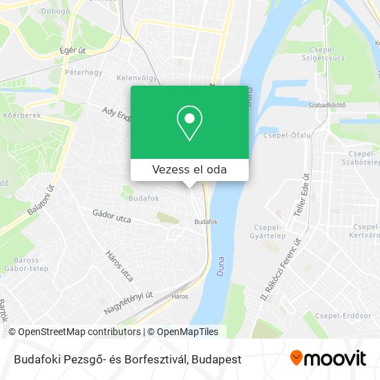 Budafoki Pezsgő- és Borfesztivál térkép