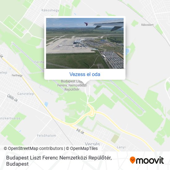 Budapest Liszt Ferenc Nemzetközi Repülőtér térkép