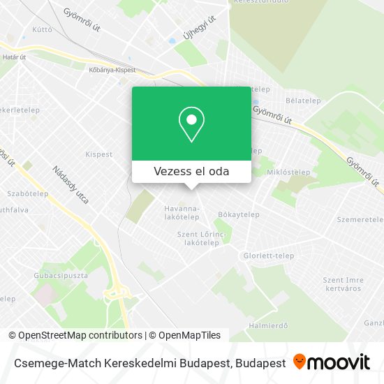 Csemege-Match Kereskedelmi Budapest térkép