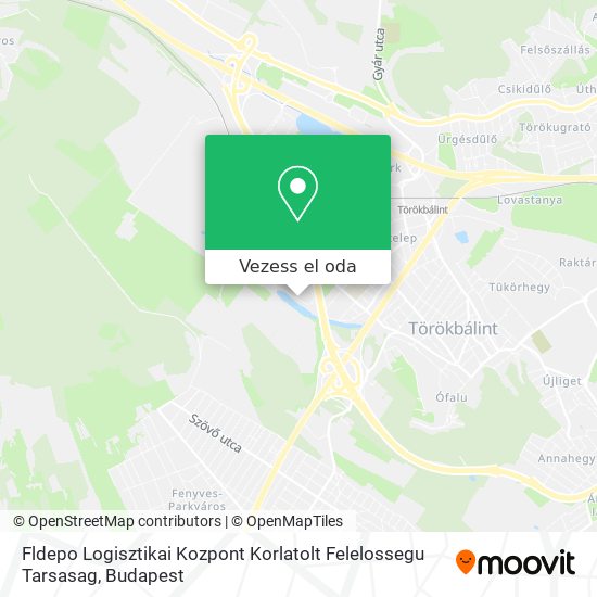 Fldepo Logisztikai Kozpont Korlatolt Felelossegu Tarsasag térkép