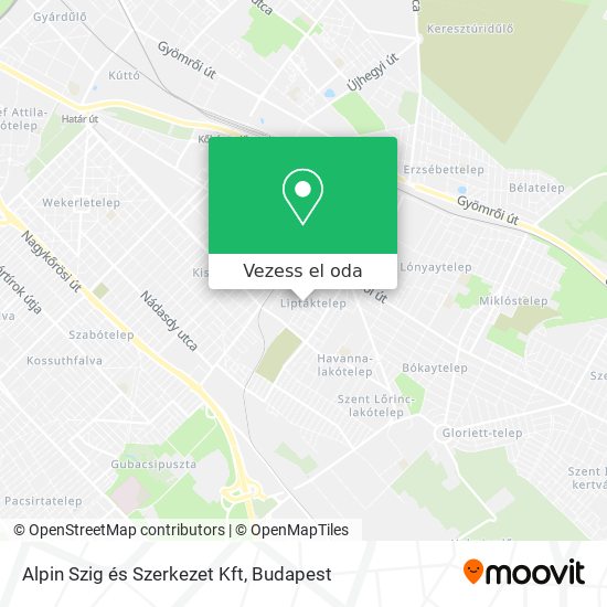 Alpin Szig és Szerkezet Kft térkép