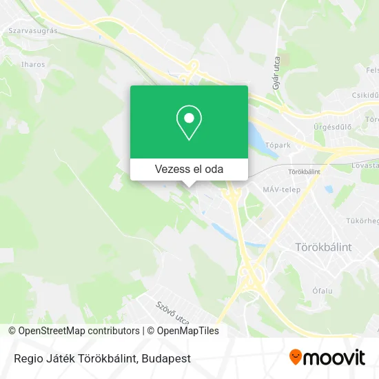 Regio Játék Törökbálint térkép