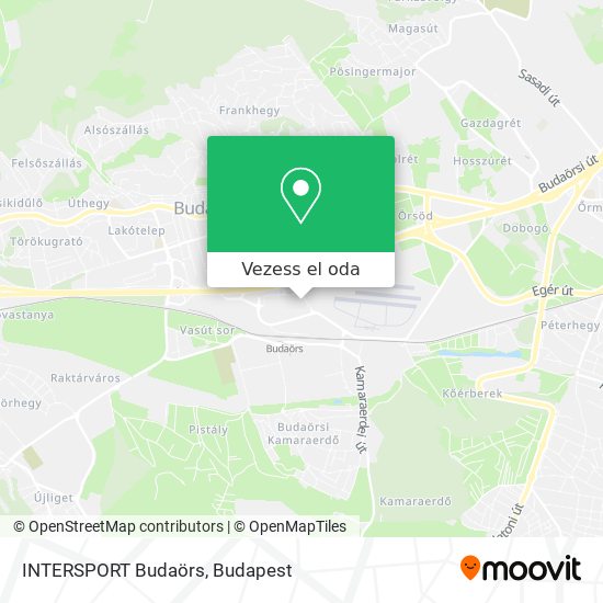 INTERSPORT Budaörs térkép
