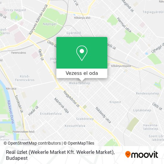 Reál üzlet (Wekerle Market Kft. Wekerle Market) térkép