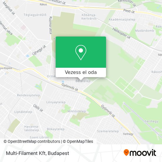 Multi-Filament Kft térkép