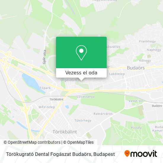 Törökugrató Dental Fogászat Budaörs térkép