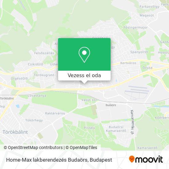 Home-Max lakberendezés Budaörs térkép