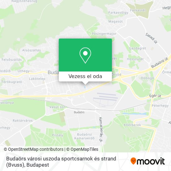 Budaörs városi uszoda sportcsarnok és strand (Bvuss) térkép