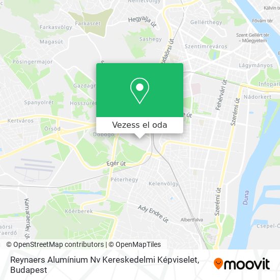 Reynaers Alumínium Nv Kereskedelmi Képviselet térkép