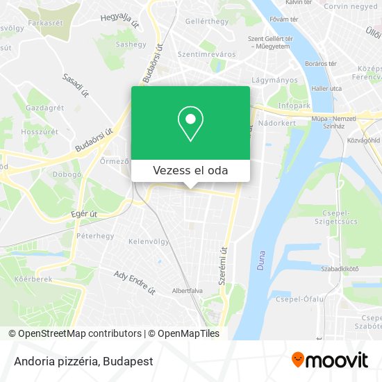Andoria pizzéria térkép