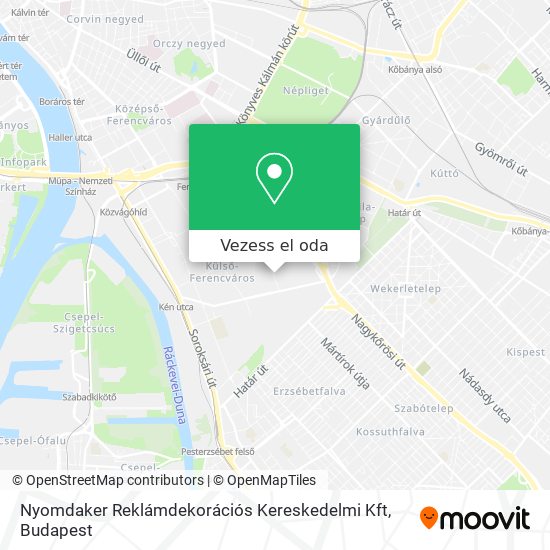 Nyomdaker Reklámdekorációs Kereskedelmi Kft térkép