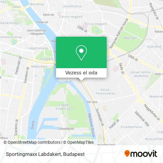 Sportingmaxx Labdakert térkép
