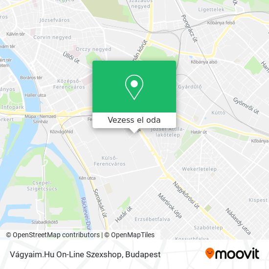 Vágyaim.Hu On-Line Szexshop térkép