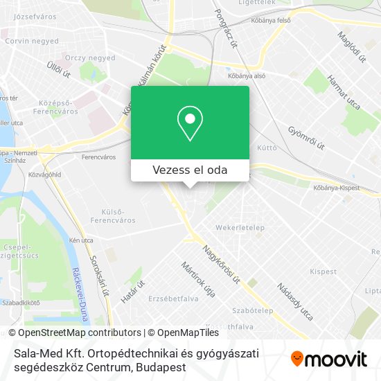 Sala-Med Kft. Ortopédtechnikai és gyógyászati segédeszköz Centrum térkép