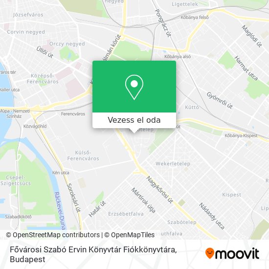 Fővárosi Szabó Ervin Könyvtár Fiókkönyvtára térkép