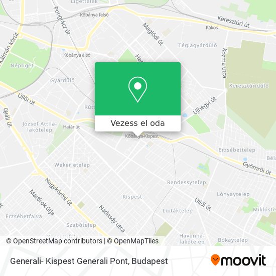 Generali- Kispest Generali Pont térkép