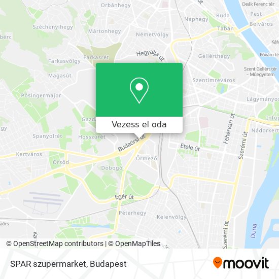 SPAR szupermarket térkép