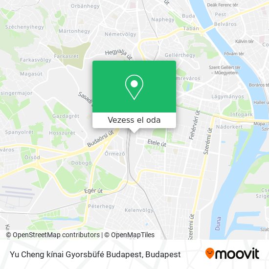 Yu Cheng kínai Gyorsbüfé Budapest térkép